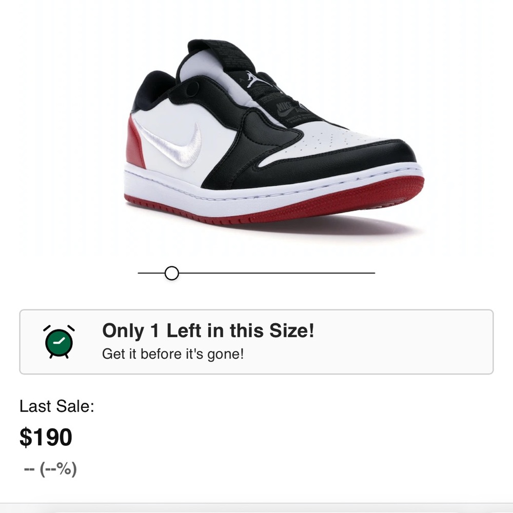 Air jordan 1 retro Low slip Black Toe